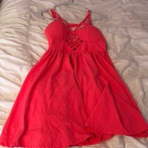 LF Hot Pink Cutout Party Dress